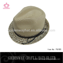 Chapéu de fedora de leopardo chapéu de fedora khaki chapéu trilby / fedora